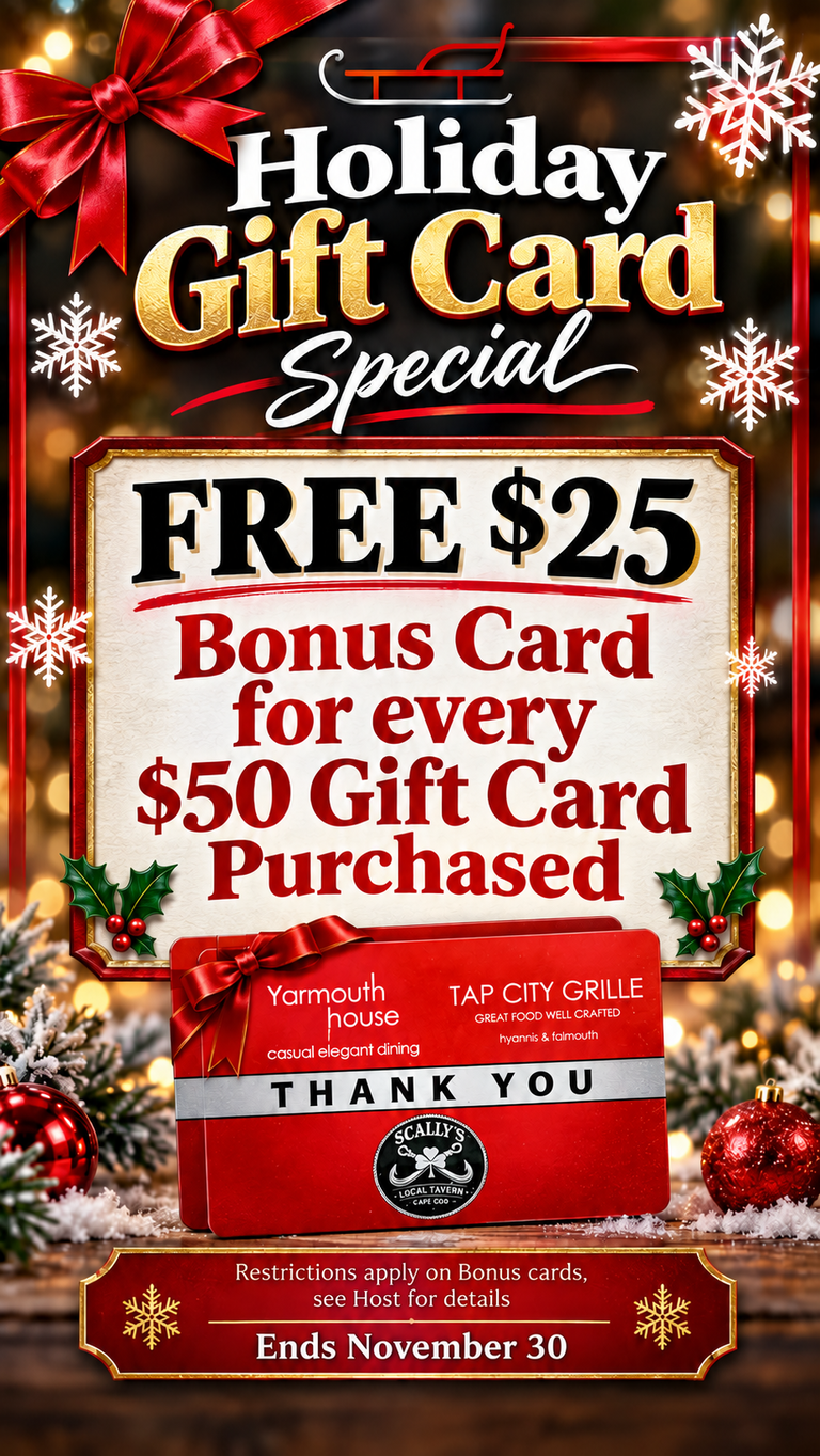 Buy a $50 Gift Card, Get a FREE $25 Bonus Card